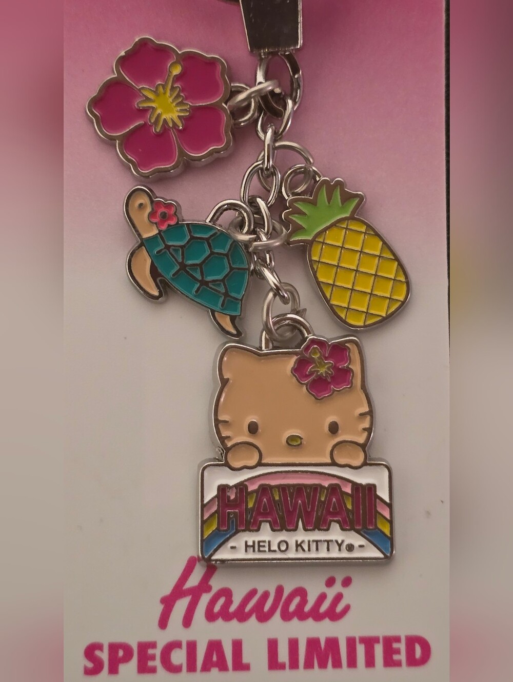 Hello Kitty Four Hawaii Charms Keychain